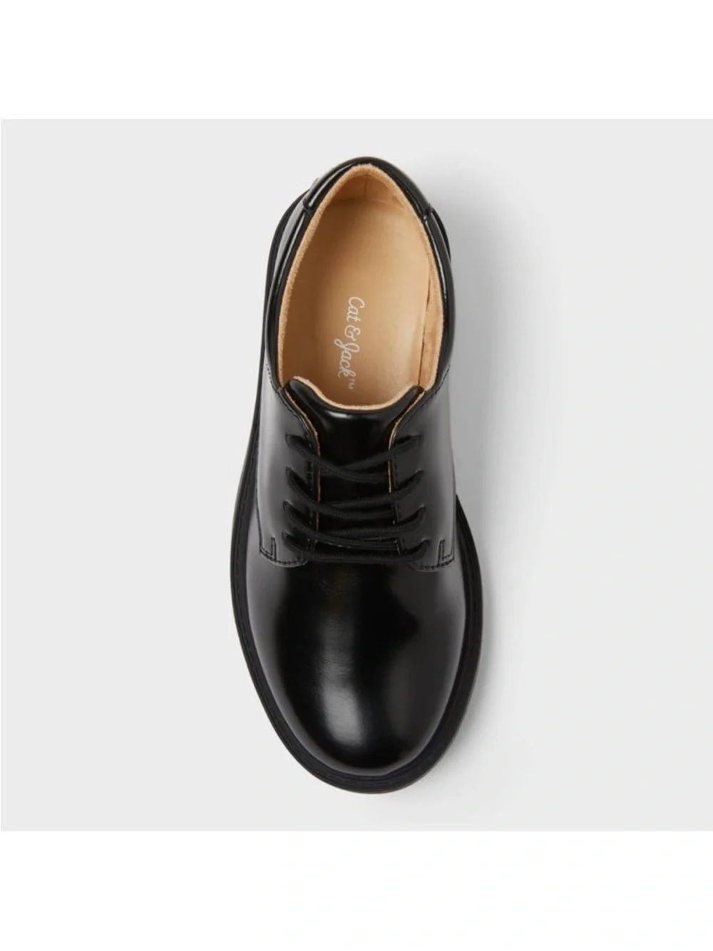 Kids' Will Oxford Dress Shoes - Cat & Jack™ Black 3: Lace Up, Cushioned Insole,